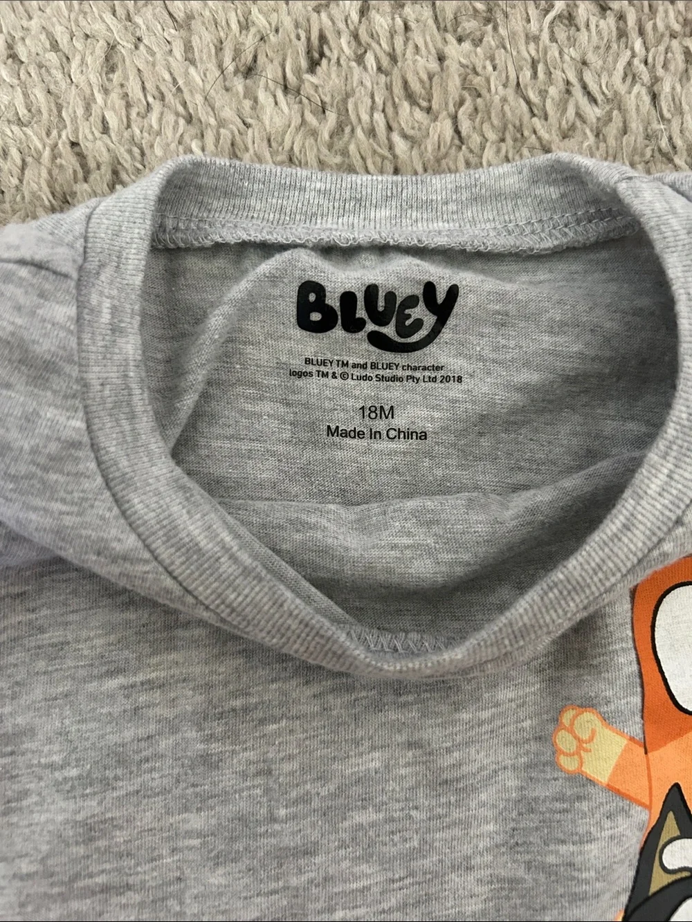 Bluey Stack Grey Tee & Light Blue Shorts Set
